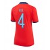 Tanie Strój piłkarski Anglia Declan Rice #4 Koszulka Wyjazdowej dla damskie MŚ 2022 Krótkie Rękawy
